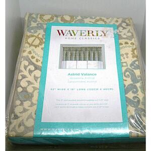 New Waverly Home Classics Astrid Valance 52" X 18" Cream Blue Beige